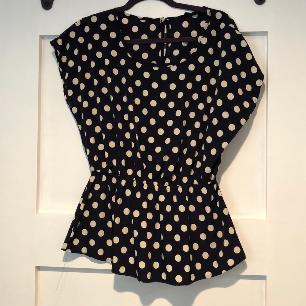 Peach Love California Polka Dot Blouse